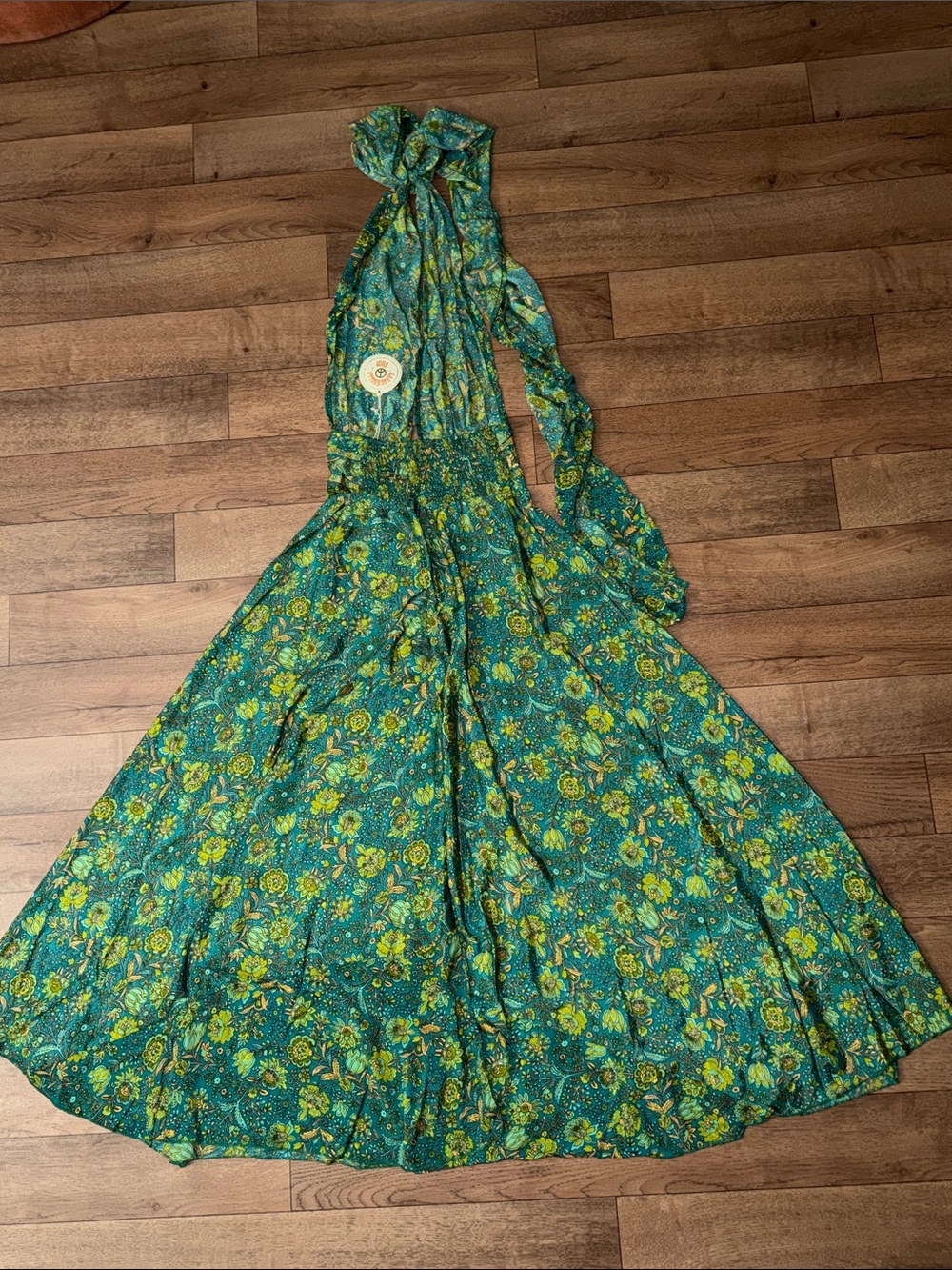 Gardenbelle Shop Size XS Hippie Bohemian Floral Wide Leg Multi Jumpsuit NWT Rare - Picture 2 of 16